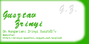 gusztav zrinyi business card